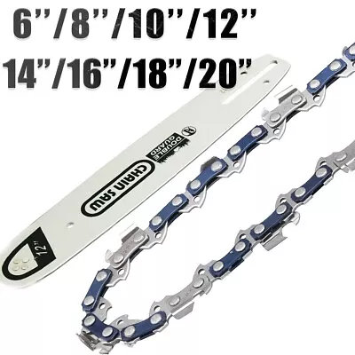 6'' 8'' 10'' 12'' 14'' 16'' 18'' 20'' Chainsaw Chain Blade Steel/Bar Replacement • $28.90