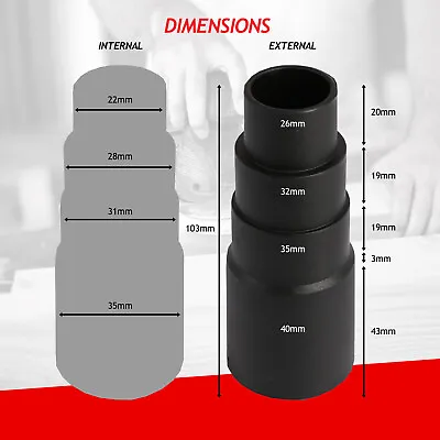 Dust Extractor Adaptor Sander Power Tool Port 26 32 35 38 Mm For MAKITA • £6.49