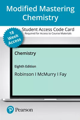 Modified Mastering Chemistry With Pearson EText Chemistry (18-Weeks) 8th Edition • $84.99