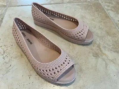Melissa + JASON WU Women’s Size 9 Jelly Flats Ballet Pink Peep Toe Rubber Shoes • $24.99