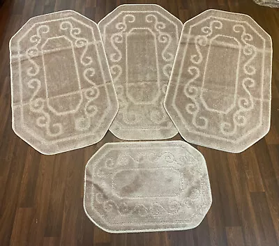 Romany Washables Gypsy Mats Tourer Size Mink 4pc Set Non Slip Rugs Bargains • £39.99