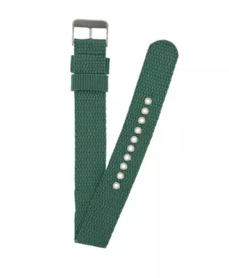 Green Nylon Sports Fabric Thread Through Watch Strap 18 / 20 / 22mm • £4.15