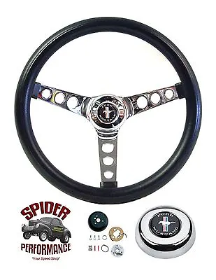 1970-1977 Mustang And Mustang 2 Steering Wheel PONY 13 1/2  CLASSIC CHROME • $139.95