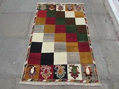 Vintage Traditional Hand Made Rugs Oriental Brown Wool Gabbeh Rug 152x96cm  • £195