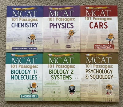 $150 • Buy Examkrackers MCAT 101 Passages Workbook Bundle (Like New, Unused) Exam Krackers 