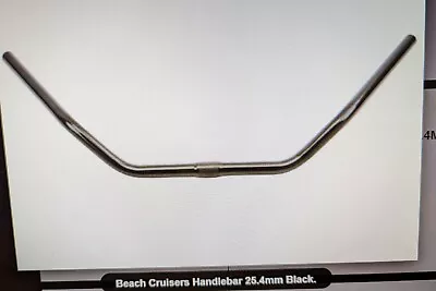 $21.99 • Buy NEW BLACK BEACH CRUISER HANDLE BARS (25.4MM )  (10 Pullback)