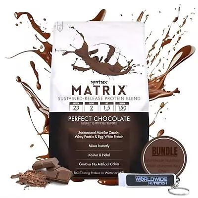 Syntrax Matrix Perfect Chocolate Whey Casein Blend Protein Powder - 5lb • $79.99