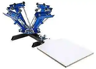  Screen Printing Press 4 Color 1 Station Removable Screen Printing Machine • $183.39
