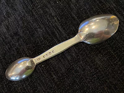 Antique Victorian Sterling Silver Double Ended Medicine Spoon - London 1873 • £195