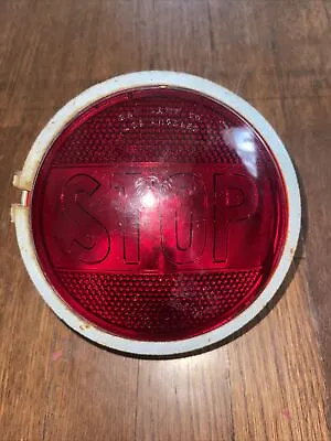 S&M LAMP Co. Old Vintage Red Glass Lens + Housing Tail Fire Hot Rod Stop Light • $40