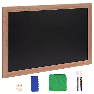 VEVOR 30 X20  Rustic Wood Framed Chalkboard Wall Hanging Magnetic Wedding Sign • $27.81