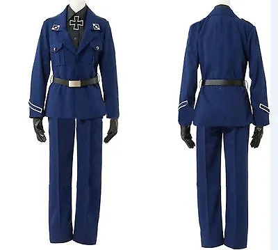 APH Axis Powers Hetalia Prussia Navy Blue Anime Uniform Cosplay Costume • $25.65
