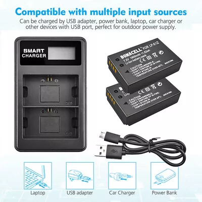 2X 1600mAh LP-E12 Battery + Dual Charger For Canon EOS M50 M2 EOS M100 100D OS • $28.99