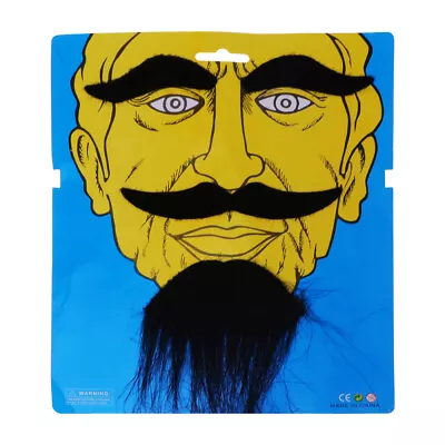 Costume Party Beard Simulation Fake Beard Halloween Beard Mustache Fake Eyebrows • £6.85