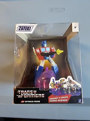 Jazwares Zoteki Transformers Optimus Prime Figure Statue Iconic Scenes Box Dmg • $11