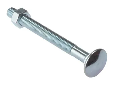 M10  M12 Coach Bolts Cup Square Carriage Decking Bolt Screws Hexagon Nuts Zinc • £0.99