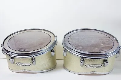 2 Vintage Slingerland 14  School Marching Band Tom Drums Niles Illinois USA • $99