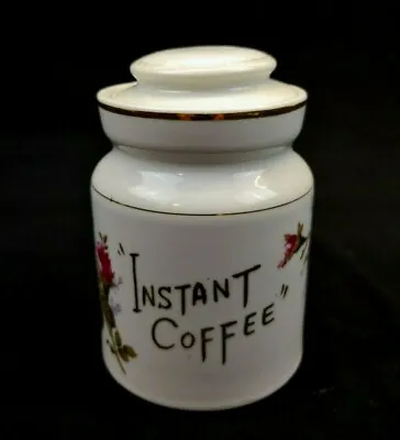 Moss Rose Instant Coffee Canister Vintage • $8.98