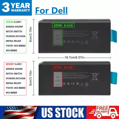 4XKN5 Battery For Dell Latitude 14 5414 5404 7414 7404 VCWGN 5XT3V X8VWF DKNKD • $27.59