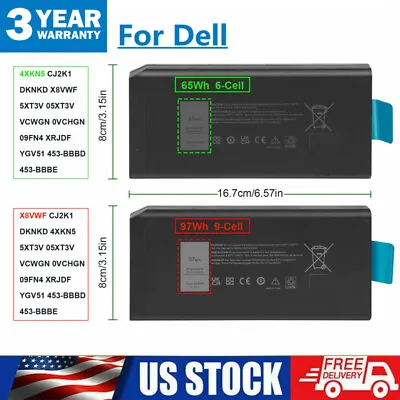 6/9Cell Battery For DELL Latitude 14 5414 5404 7414 7404 453-BBBE 4XKN5 X8VWF • $27.59