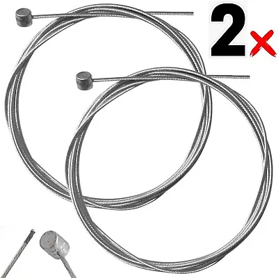 2 Pcs Barrel End Front / Rear Inner V Brake Cable Cycle Bicycle Bike 2mt Mtb • £3.49