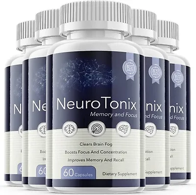 5-Pack - NeuroTonix Brain Booster Focus Memory Clarity Nootropic Supplement • $69.78