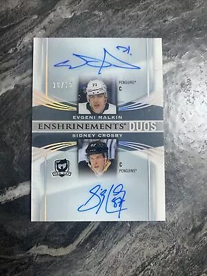 2019-20 Upper Deck The Cup Enshrinement Duos Auto Sidney Crosby Evgeni Malkin • $2897.19