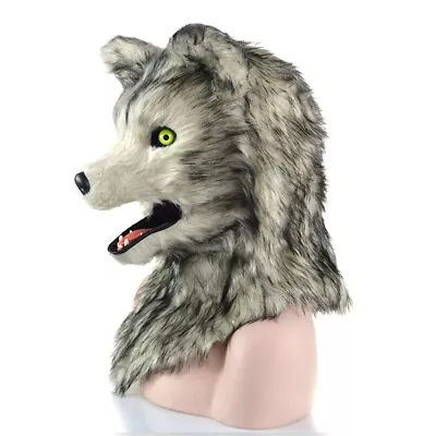 Can Mouth Move Wolf Mascot Custome Fursuit Cosplay Animal Hot Halloween Liflike • $383.93