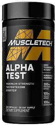 Muscletech Men's Alpha Test Testosterone Booster For Muscle Growth 120 Ct • $35.99