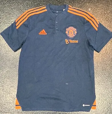 Adidas Manchester United Player Staff Issue Polo Shirt - Medium - Tezos • £14.95
