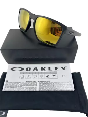 Oakley NEW Sliver XL 24K Gold Iridium Lens Matte Black Frame Sunglasses 009341 • $75