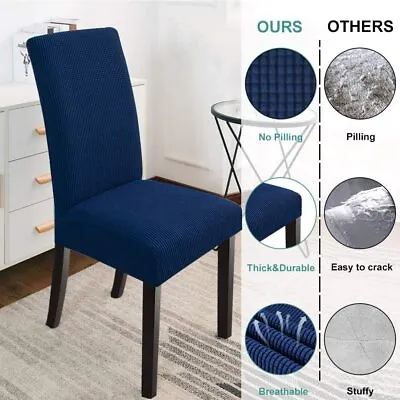 $35.99 • Buy Stretch Dining Chair Cover Seat Covers Thick Soft Washable Banquet Wedding Party