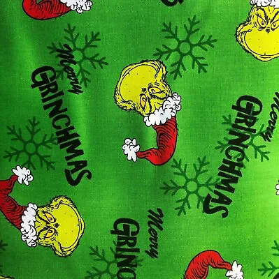 £5.85 • Buy Dr Seuss Fabric - How The Grinch Stole Xmas - Merry Grinchmas - Multiple Sizes