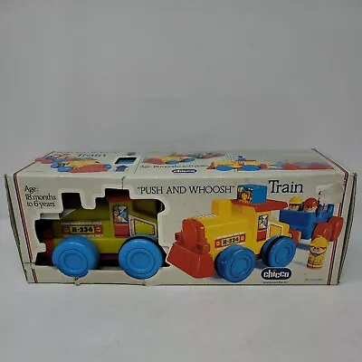 Push And Whoosh Train Chicco Vintage Toy NOS 634840 HTF Made In Italy  • $62.71