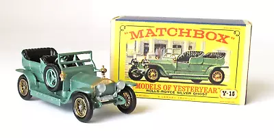 Lesney Matchbox MOY #Y-15 Rolls Royce Silver Ghost NEAR MINT IN BOX 1960 • $15.95