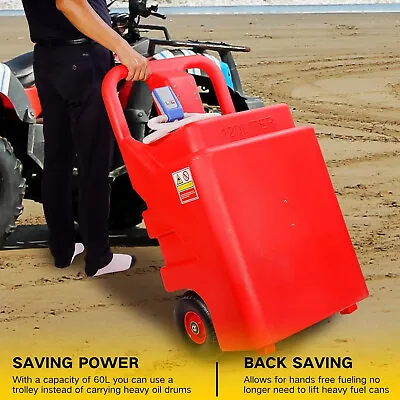 32 Gallon Portable Fuel Caddy Tank W/ Automatic Fuel Transfer Pump 2.8GPM • $299.88