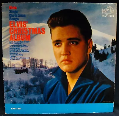 ELVIS PRESLEY-ELVIS' CHRISTMAS ALBUM-RCA VICTOR #LPM 1951-Scarce Long Play Label • $179.99