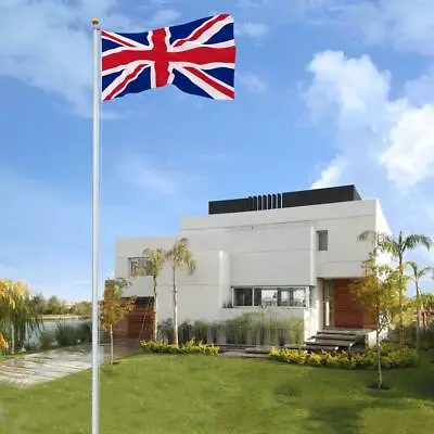 £39.99 • Buy 20ft Aluminium Sectional Flagpole Kit Outdoor Garden Telescopic Flag Pole + Flag