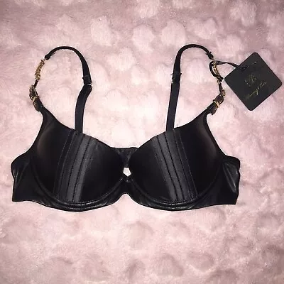 $139 • Buy New Vintage Honey Birdette Buckle Up Black Bra Size 12b Rare Only One On EBay