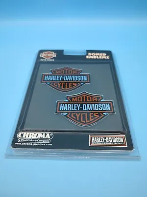 Harley Davidson Bike 2 Pack Raised 3d Emblem Fuel Tank Gas Gear Sticker HD Decal • $22.06