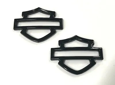 Billet 6061 METAL Harley CVO Tank Emblems ALL Black  (set Of 2) Touring • $84.99