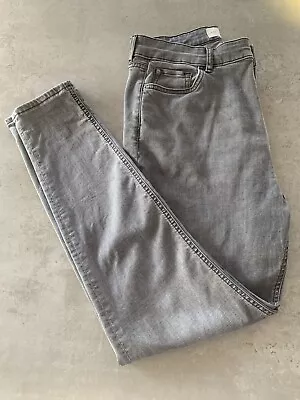 Womens M&s Per Una Grey Skinny Jeans Size 16 L • £9