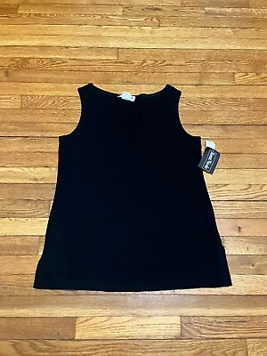 Vintage Ronni Nicole By Quida Black Knit Top Sleeveless Blouse Women's 14 NWT • $14.99