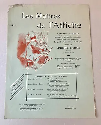 LES MAITRES DE L'AFFICHE  1900  Imp. CHAIX N°57 • $31.97