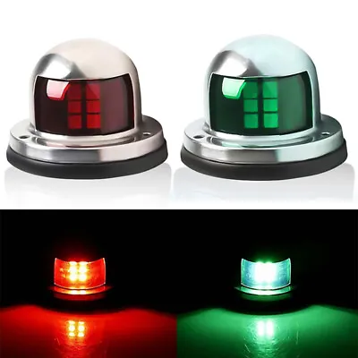 Red Green 12V Marine Boat Yacht Pontoon LED Bow Navigation Light Car Accessories • $12.98