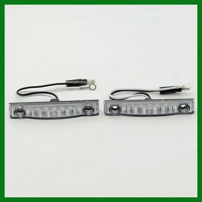 Maxxima Thin Line Marker Clearance Light 7 LED Amber Clear Lens 5/8 X 4 Set Of 2 • $19.75