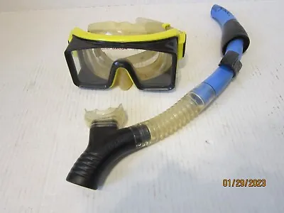Vintage Dacor Tempered Lens Diving Mask Made In Japan With Aqua Lung Snorkel • $31.50