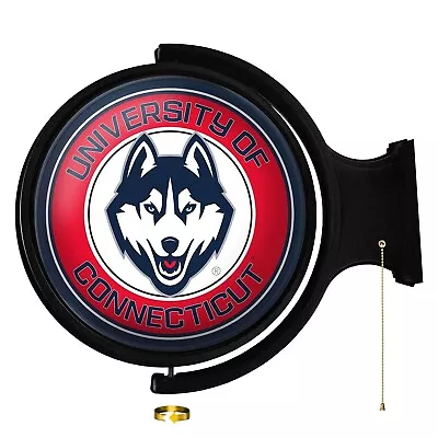 UConn Huskies Original Round Rotating Lighted Wall Sign • $249.99