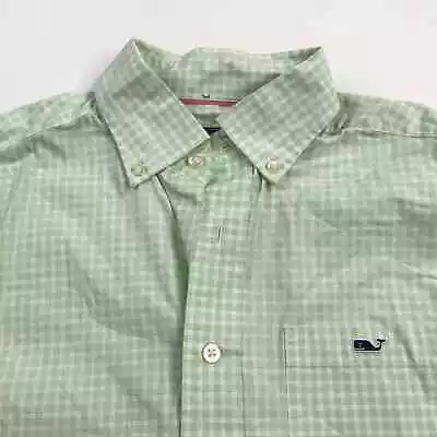 Vineyard Vines Men's Small Green Tucker Long Sleeve Button Shirt EUC • $13.28