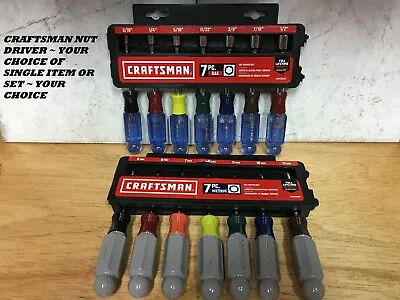 New Craftsman Nut Driver Metric Or Sae - Choice Of Single Or Various Sets • $9.88